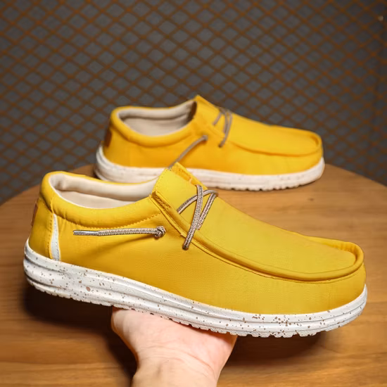 Homens Mulheres Marca Casual Tecido Pano Loafer Sapatos Ex