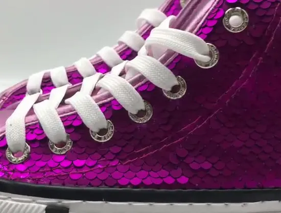 Sapatos de lona de moda casual feminina com sola de borracha